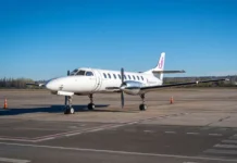 El primer vuelo de American Jet a Chapelco puso en marcha la nueva conexión aérea con los Lagos del Su